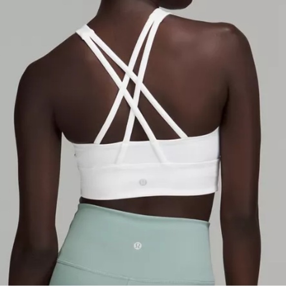 lululemon athletica Other - NWT • Lululemon • High-Neck Longline Bra Medium Support • B-D Cups• Size 4 White